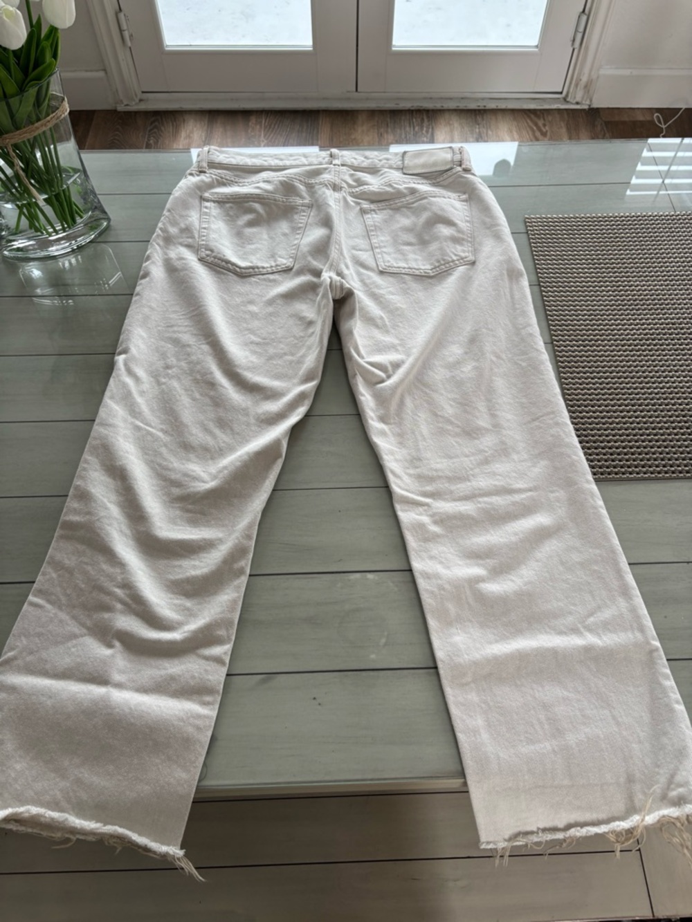 Moussy Women's Straight-Leg Jeans in Off-White - Picture 9 of 14